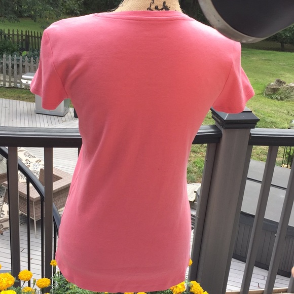 Banana Republic Top Dusty Rose Scoop Neck Short Sleeve Large - Picture 2 of 5